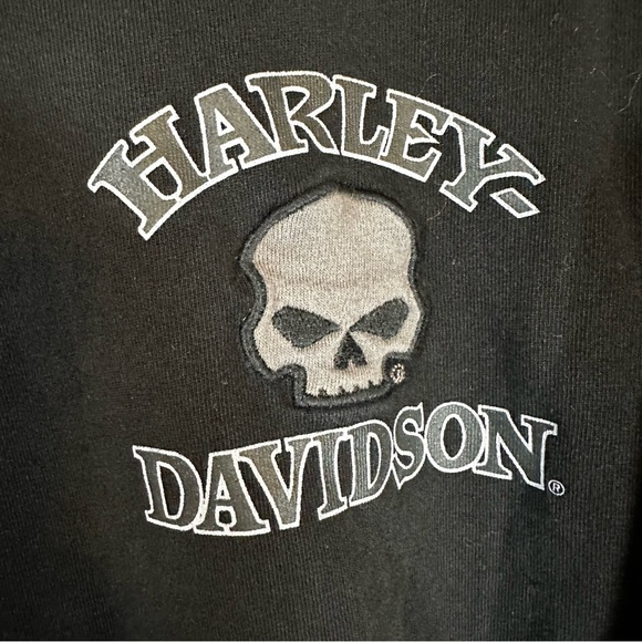 Harley Davidson Men's Willie G Skull Long Sleeve T-shirt Black 2XL XXL - Picture 2 of 7